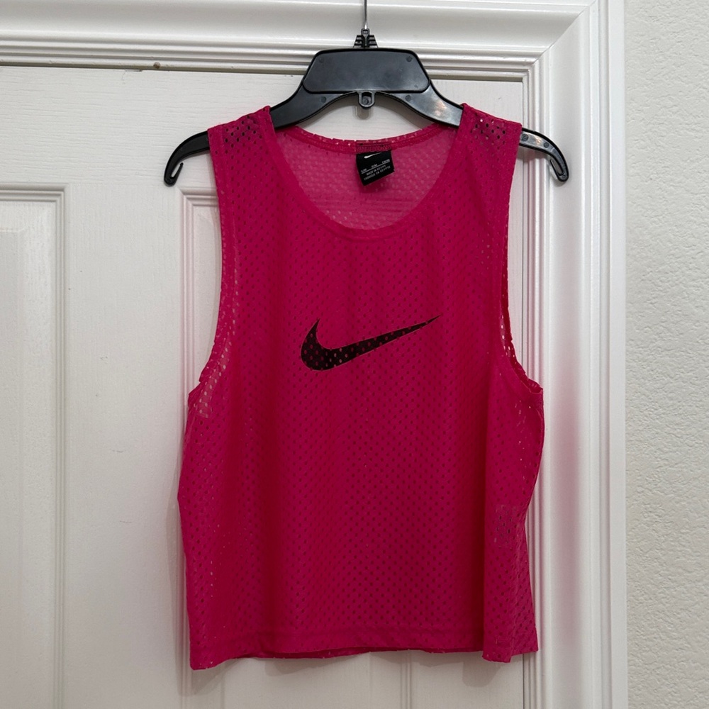 Nike Women's Mesh Pink Tank Top